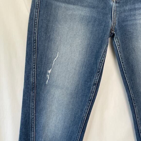 Hudson Womens Rival Seamed High Rise Straight Button-Fly Jeans Blue 27 - Picture 6 of 14